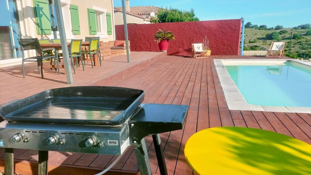 Maison avec vue sur la mer et avec piscine à Fitou Extérieur photo